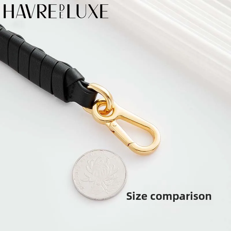 Черный спиральный тканый плечевой ремень для женской сумки - Фотография_3