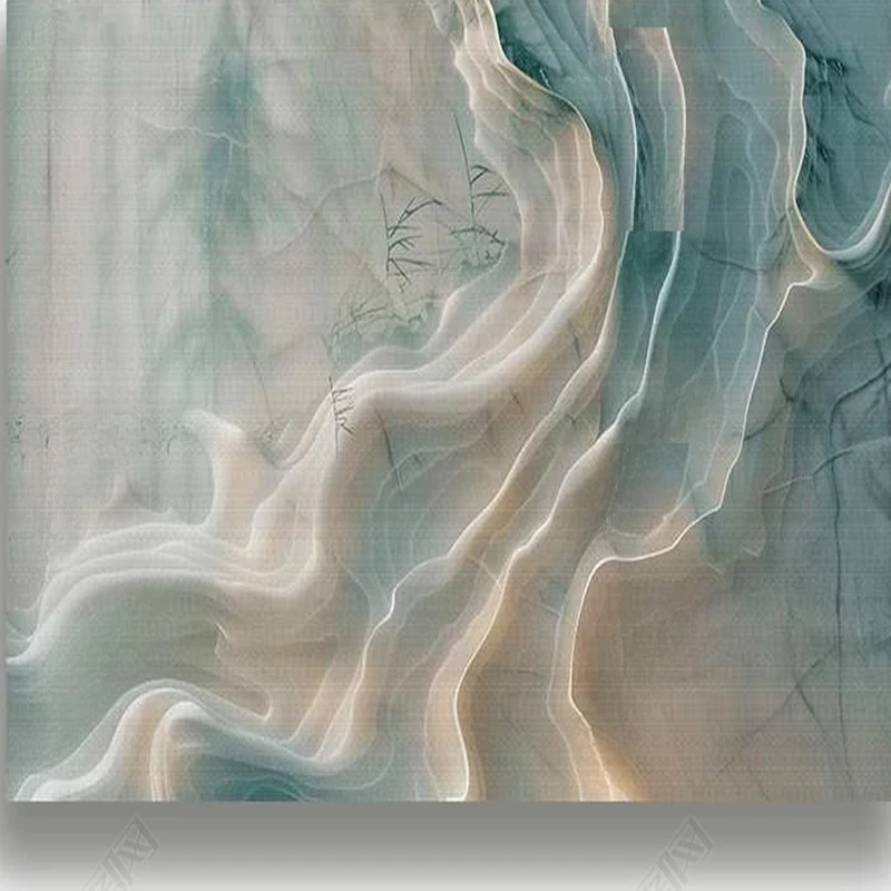 Абстрактная геометрическая настенная роспись на заказ - Фотография_5