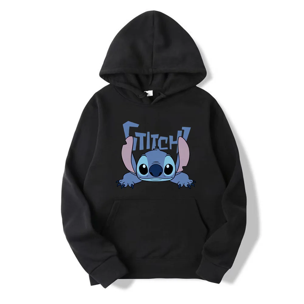 Милая свободная толстовка с капюшоном и мультяшным принтом disney stitch - Фотография_5