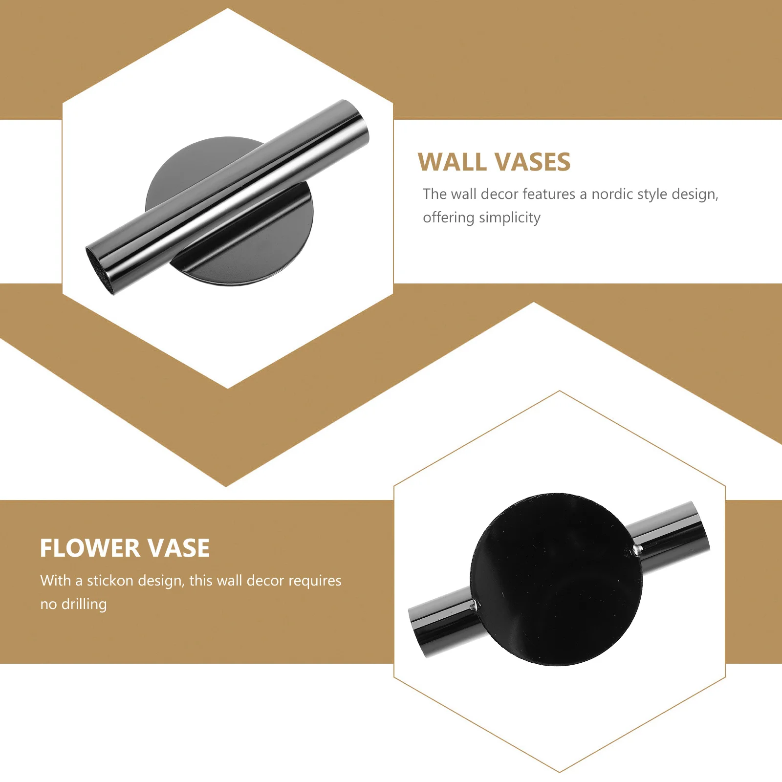 Металлическая настенная ваза в скандинавском стиле - Фотография_3