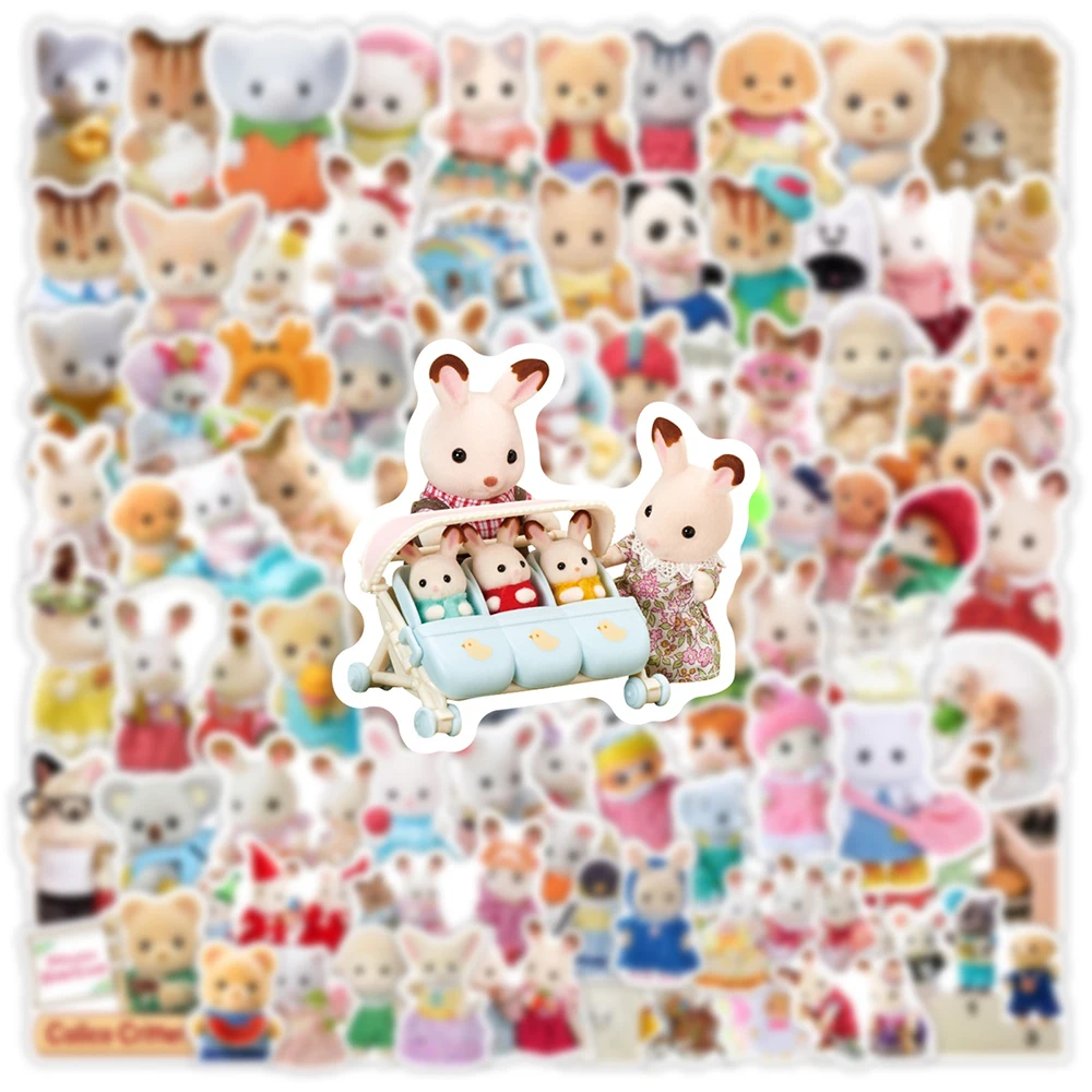 Милые детские наклейки с героями мультфильмов sylvanian families - Фотография_3