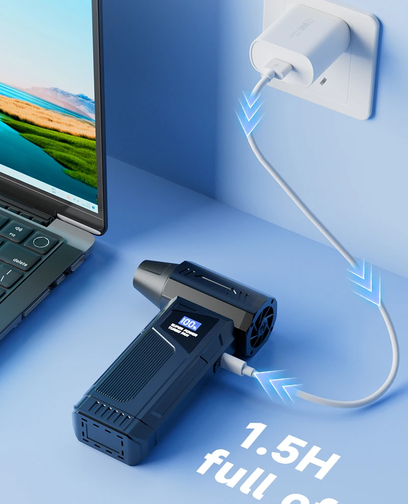 Беспроводной струйный вентилятор 990000 об/мин - Фотография_4