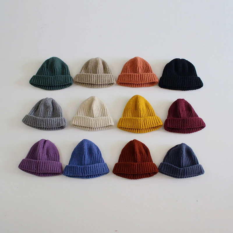 Зимняя теплая детская вязаная шерстяная шапка для детей 2-6 лет - Фотография_4