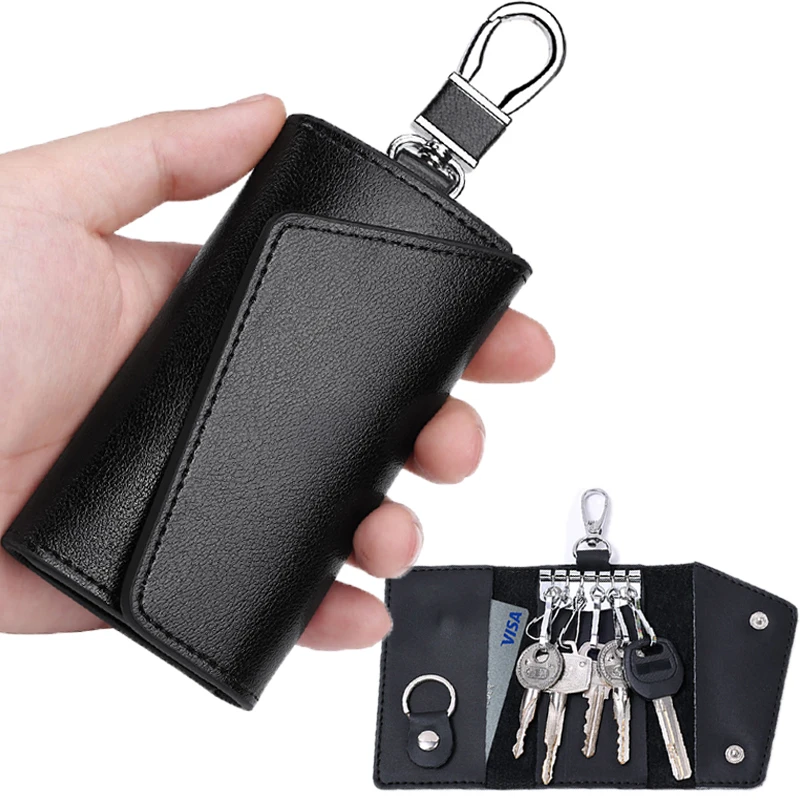 Genuine leather key holder men