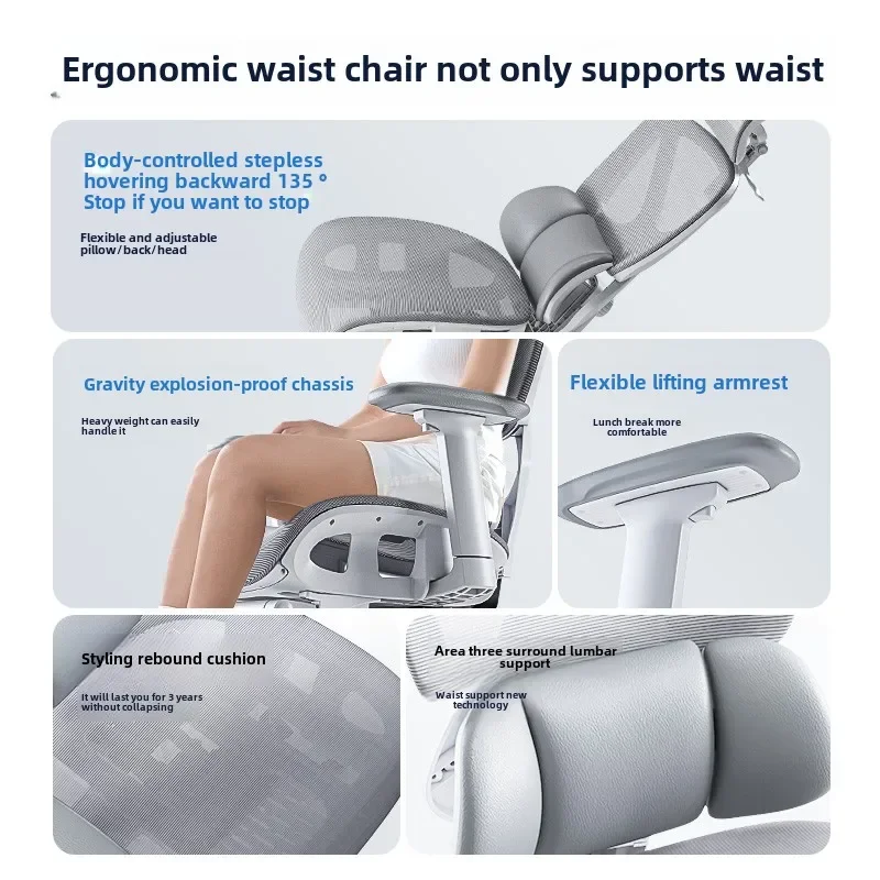 Регулируемое эргономичное кресло с поясничной опорой - Фотография_3