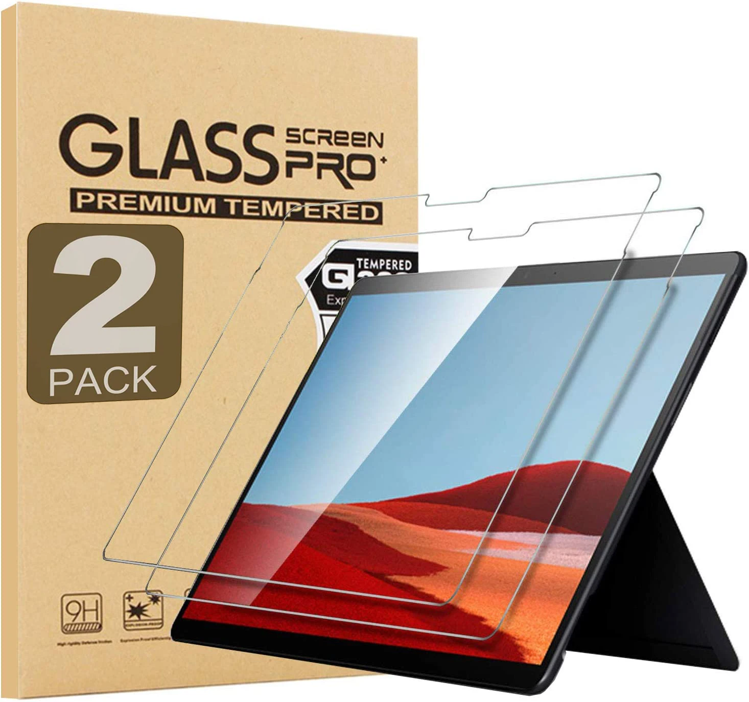 Защитное закаленное стекло для microsoft surface go 2 3 10
