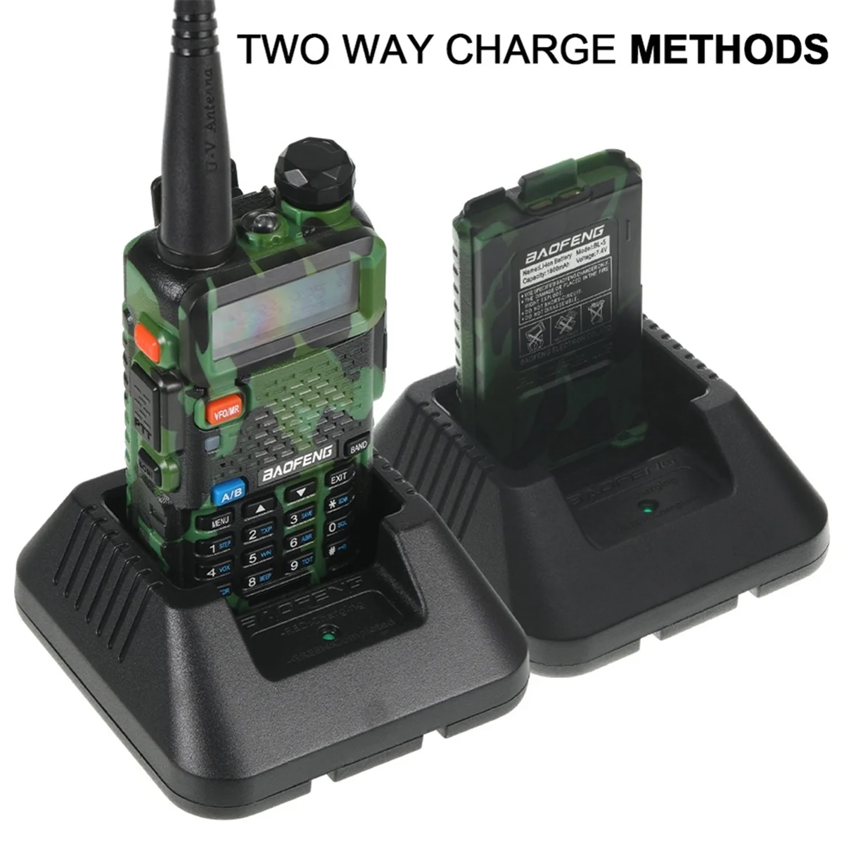 Uv5r walkie talkie 5 вт двухдиапазонная - Фотография_6