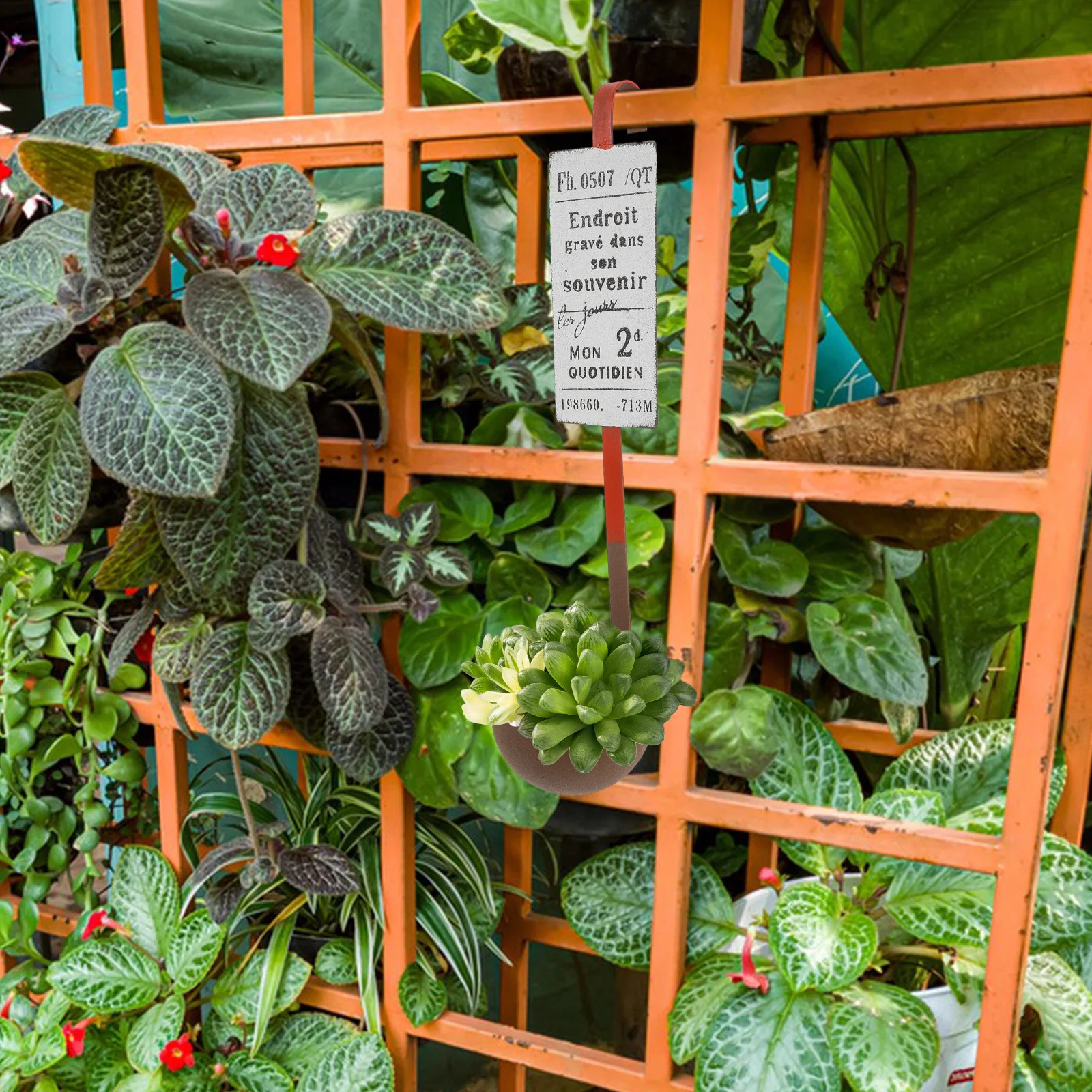 Железный подвесной цветочный горшок