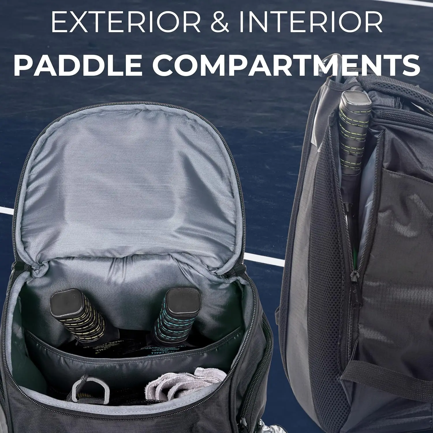 Модный рюкзак для хранения оборудования pickleball с отделением для обуви - Фотография_2