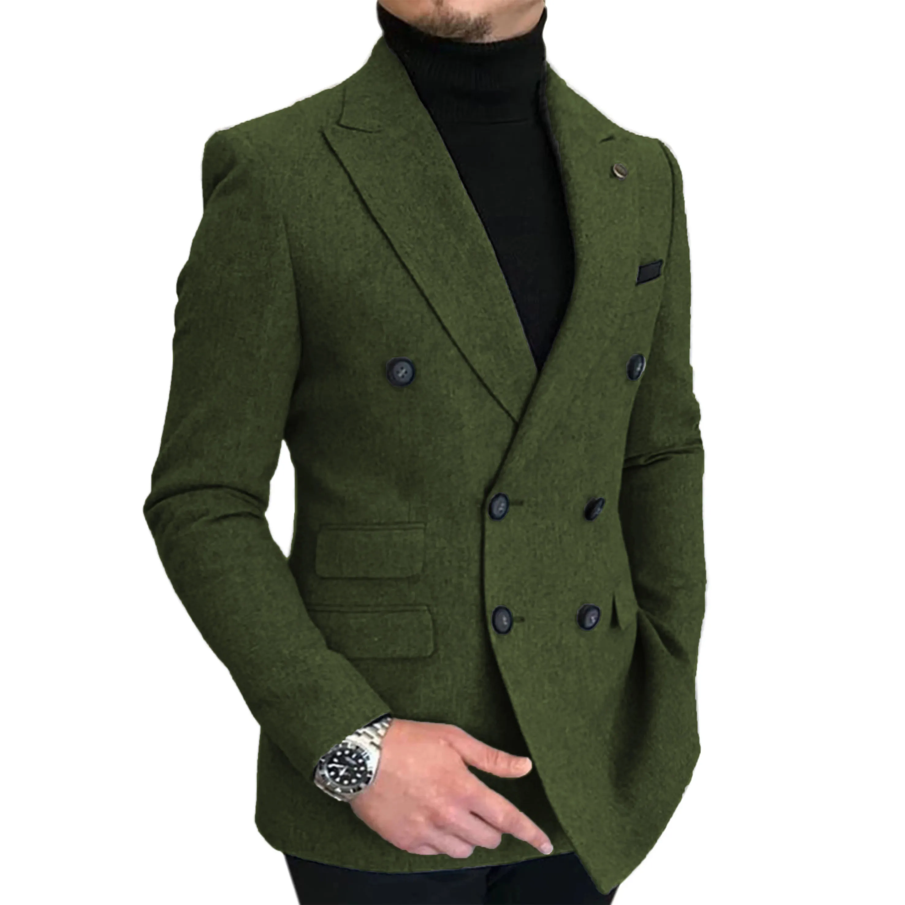 Новый мужской пиджак из шерстяной ткани - Фотография_6