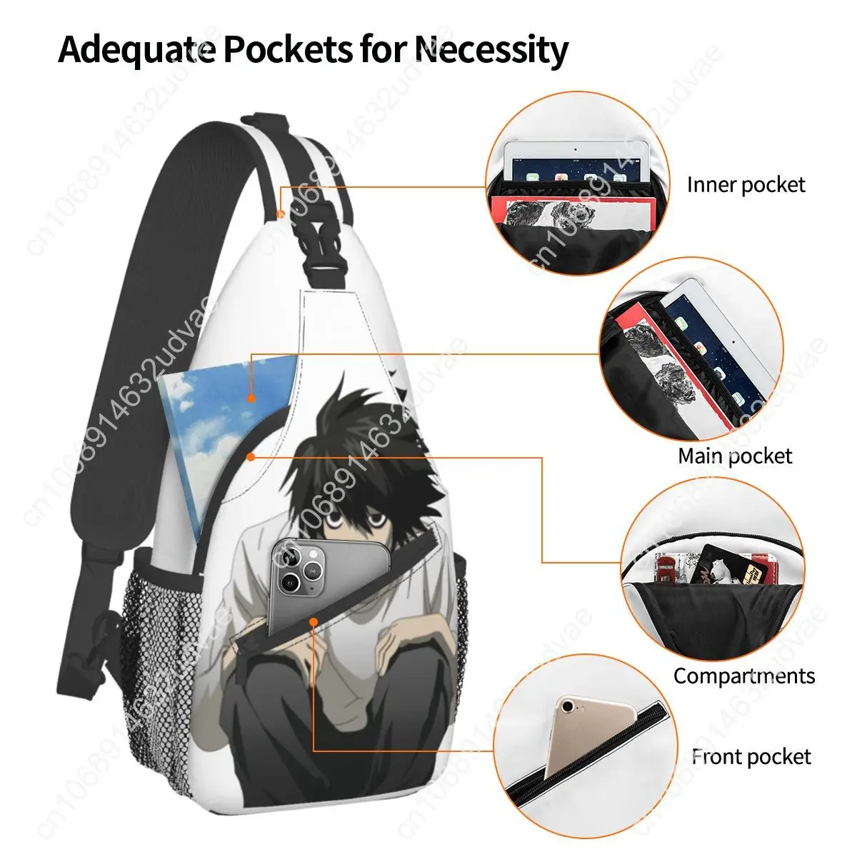 L death note сумки на слинге нагрудный - Фотография_2