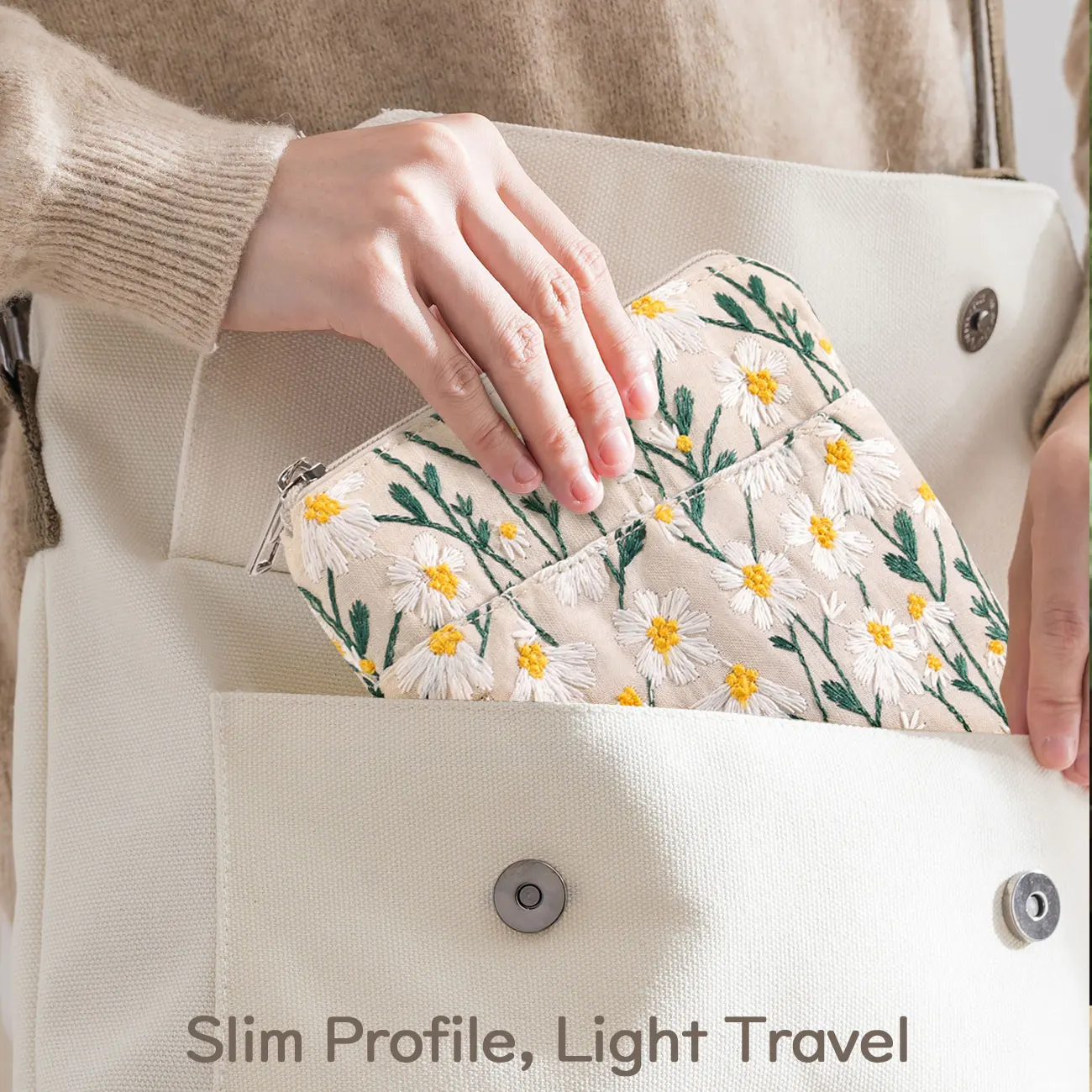 Мягкий рукав с вышивкой ромашки для 7-дюймового kindle paperwhite - Фотография_5