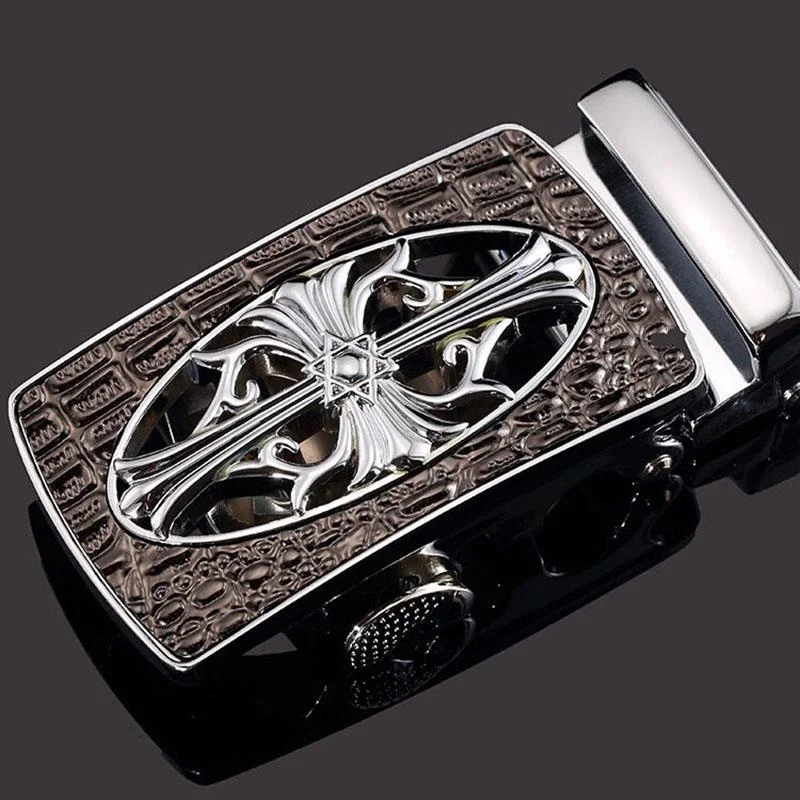 Мужская мода, автоматическая пряжка из металлического сплава с животными