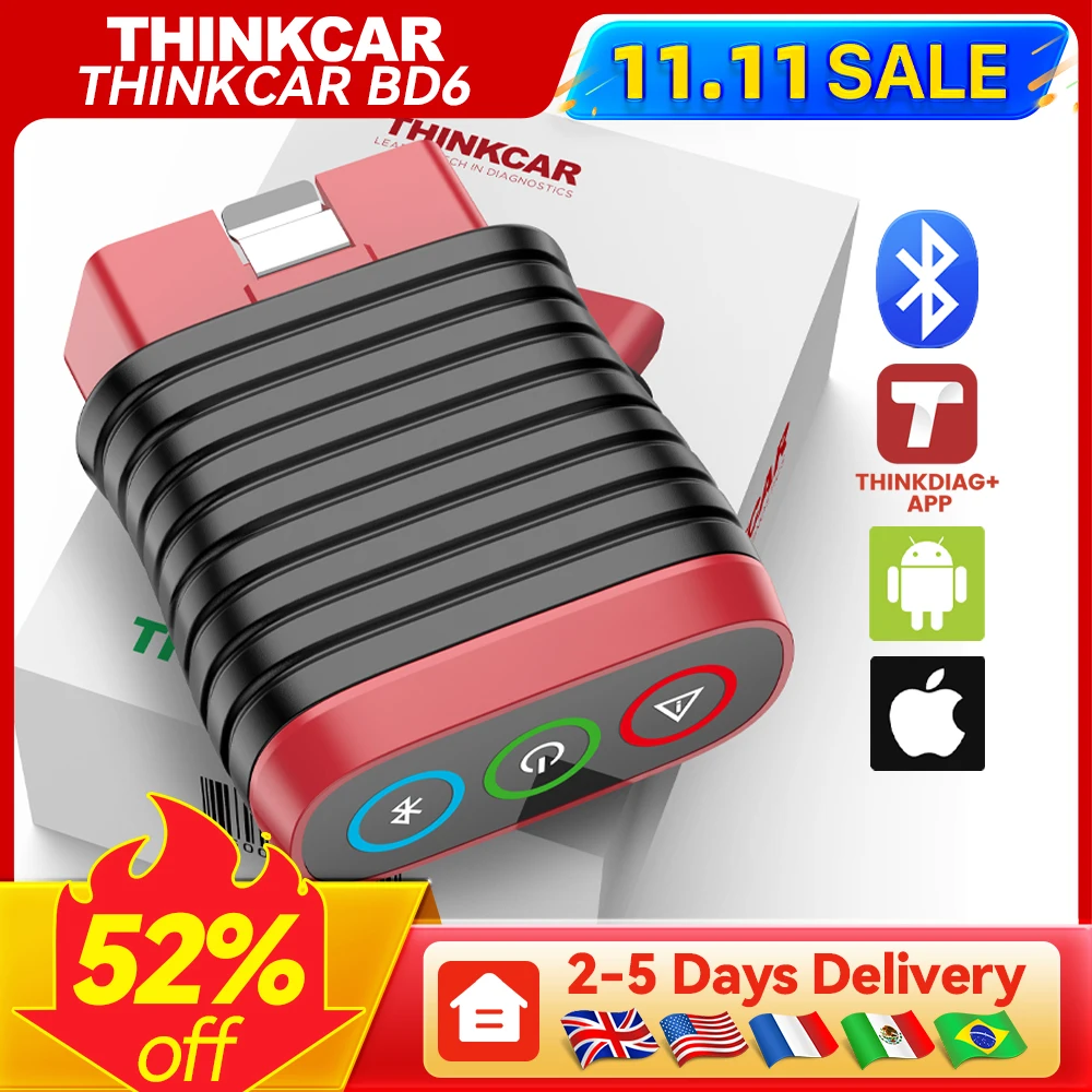 Бесплатное пожизненное обновление thinkcar bd6 obd2 сканер bluetooth