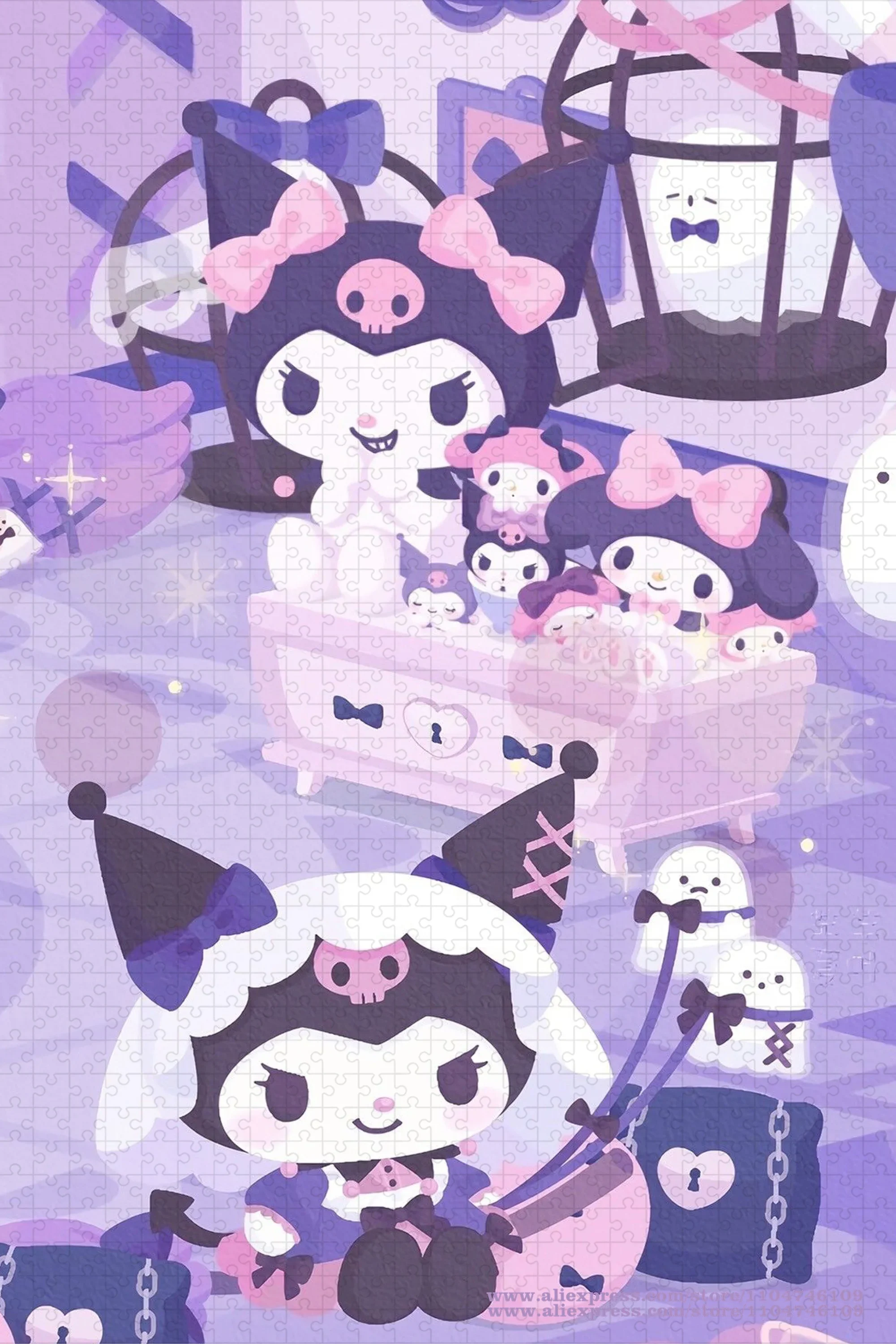 Sanrio kuromi головоломка 108/200/300/500/1000 шт - Фотография_2