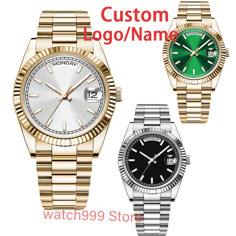 Автоматические механические часы с логотипом 36 мм