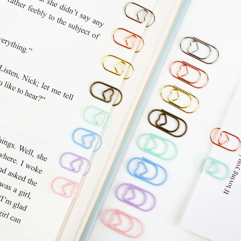 Металлические скрепки для бумаг с сердечками и макаронами - Фотография_4