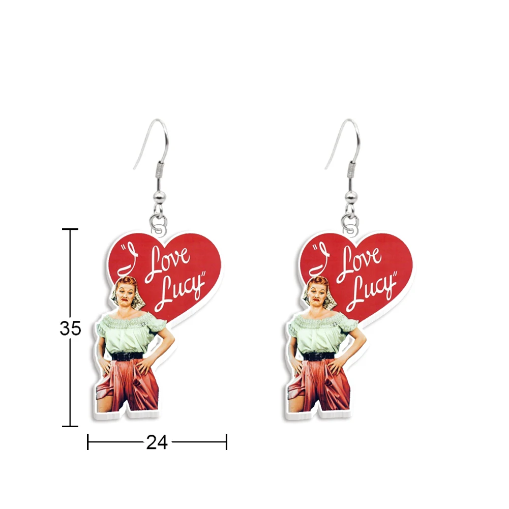 Серьги-капли i love lucy - Фотография_4