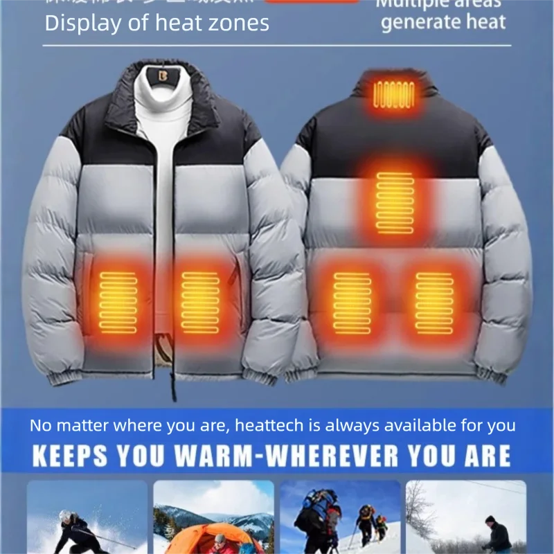 Мужская самонагревающаяся хлопковая куртка — зимний утолщенный новый стиль - Фотография_2