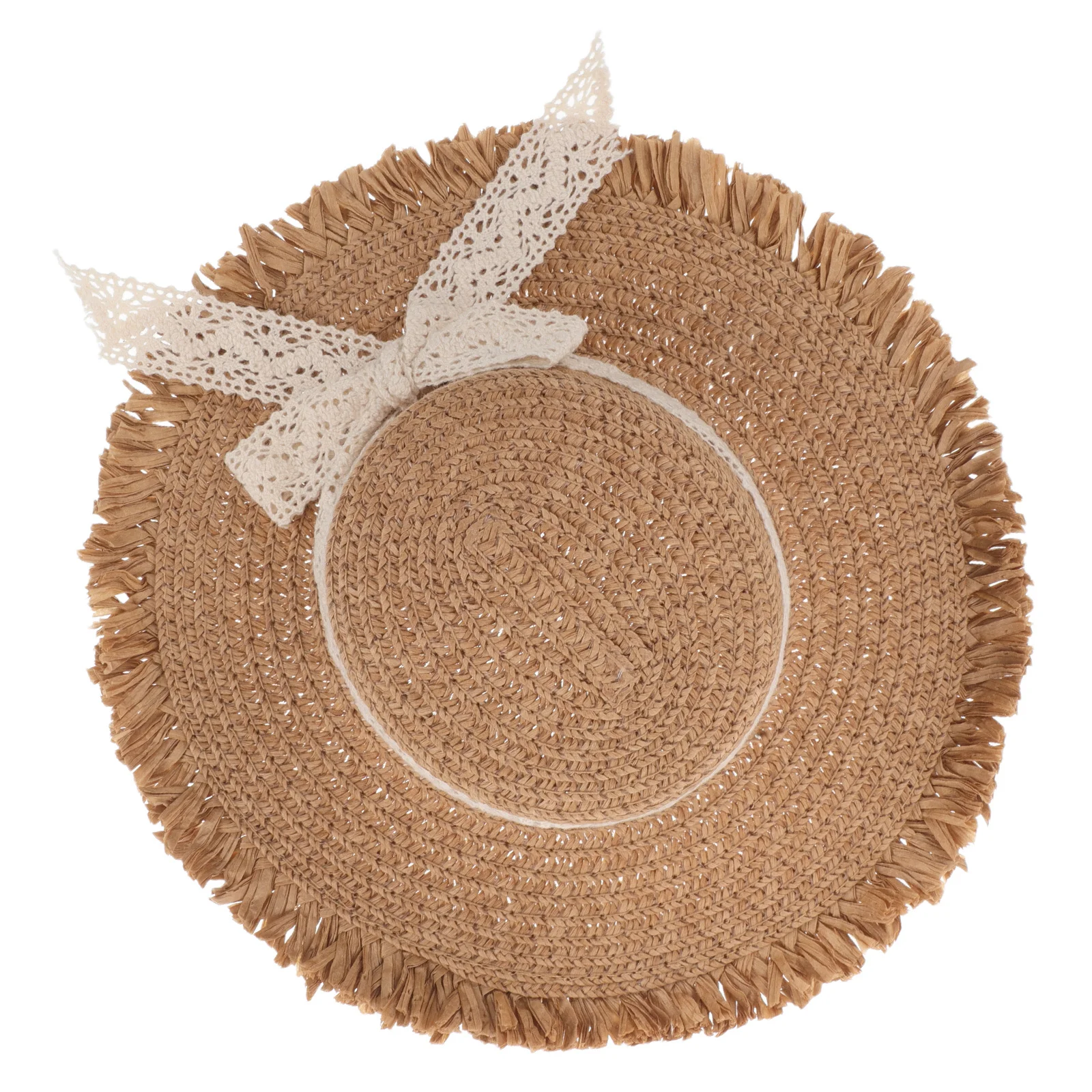 Миниатюрный тканый цилиндр для маленьких с кружевным бантом - Фотография_5