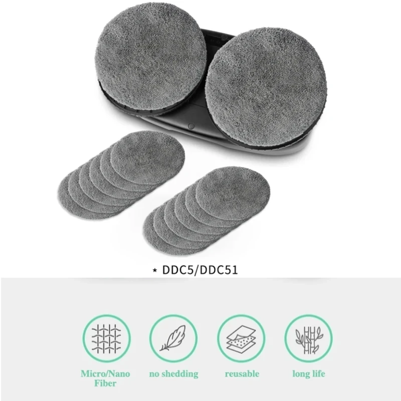 Моющиеся подушечки для швабры для hutt ddc5 ddc55 - Фотография_5