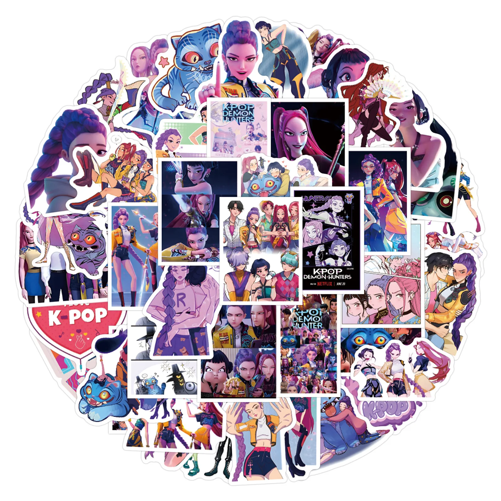 Забавные наклейки kpop «охотники на демонов» с героями мультфильмов - Фотография_3