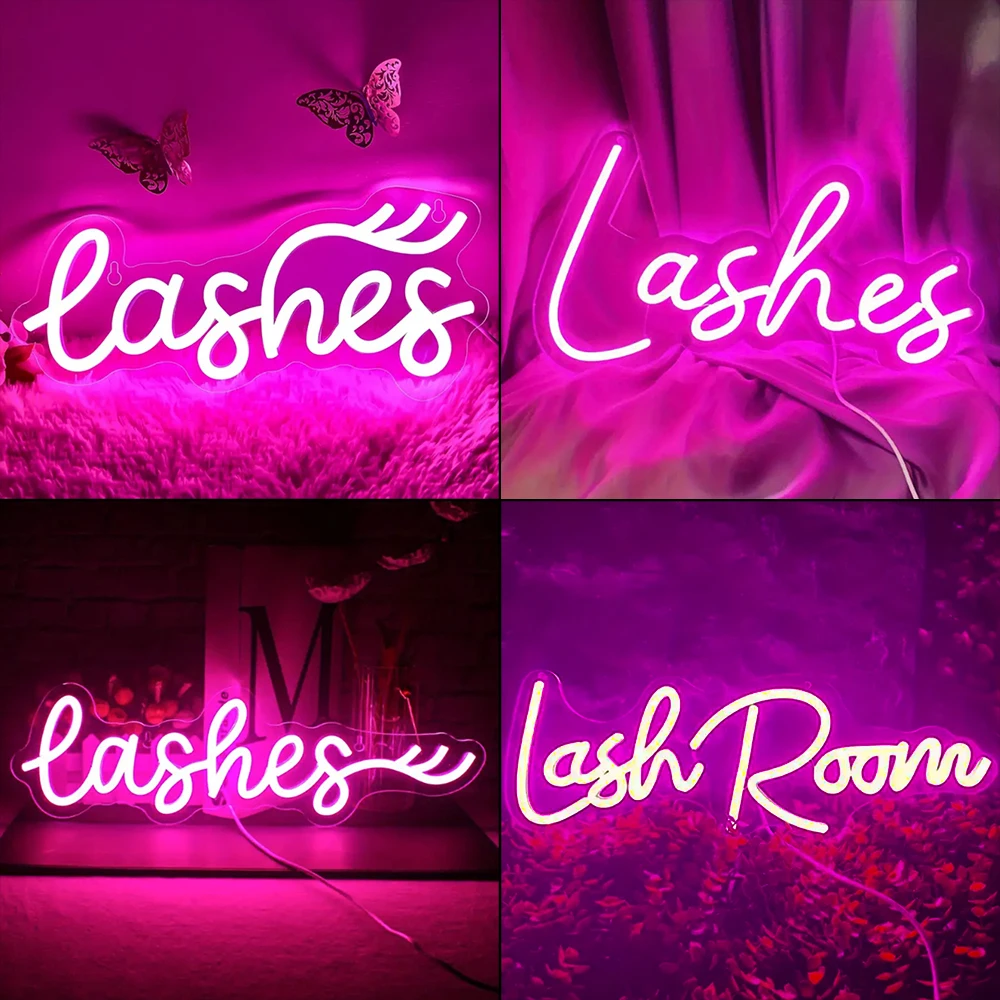 Lash неоновая вывеска светодиодная