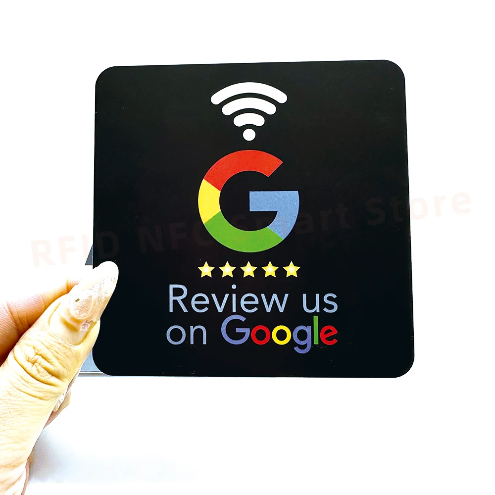 10*10 см nfc наклейка на стол google review наклейка пвх 13 - Фотография_4