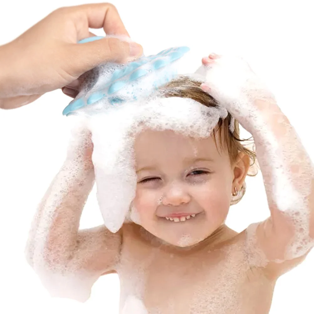 Мягкая силиконовая детская щетка для ванны