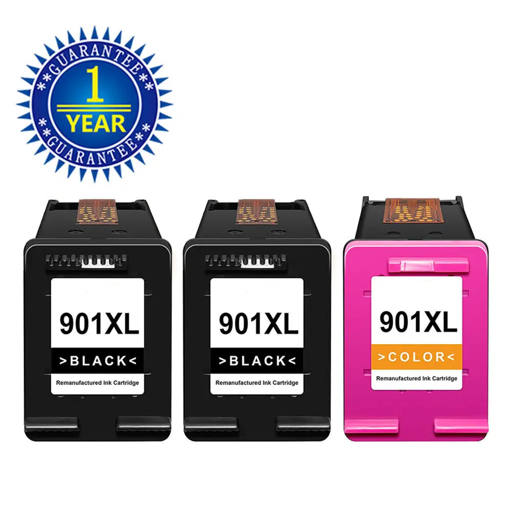 3pk 901xl черный трехцветный чернильный