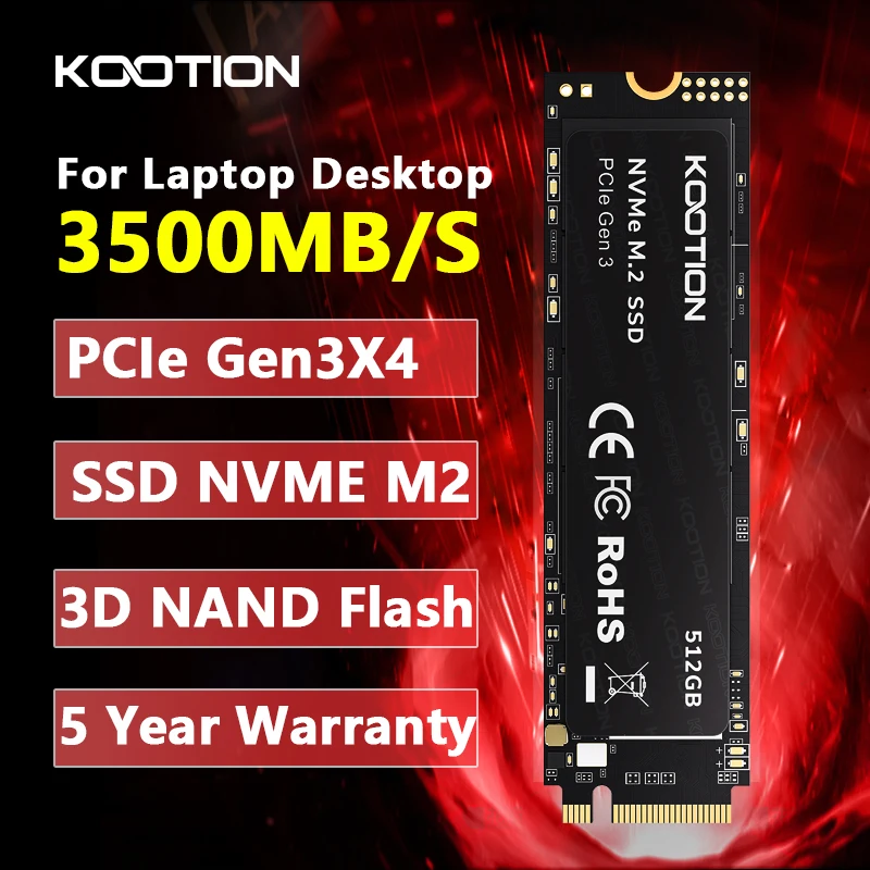 Kootion x15 m.2 ssd 256 гб 512