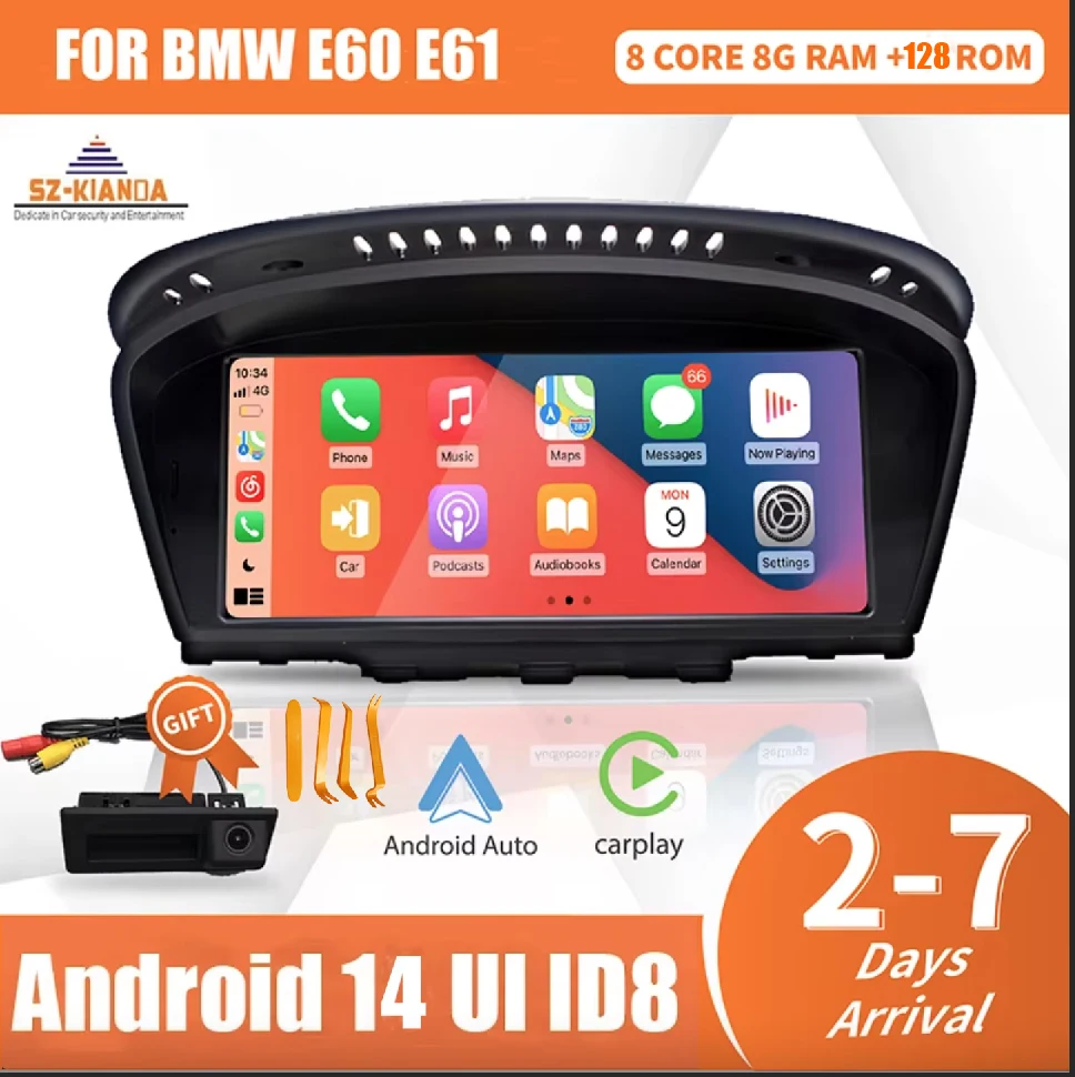 Беспроводная автомобильная мультимедиа apple carplay android 14