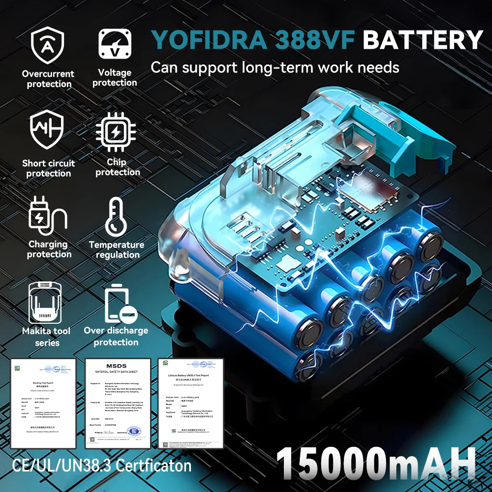 Yofidra 388vf 928vf аккумуляторная батарея 22500 мач 3 - Фотография_2