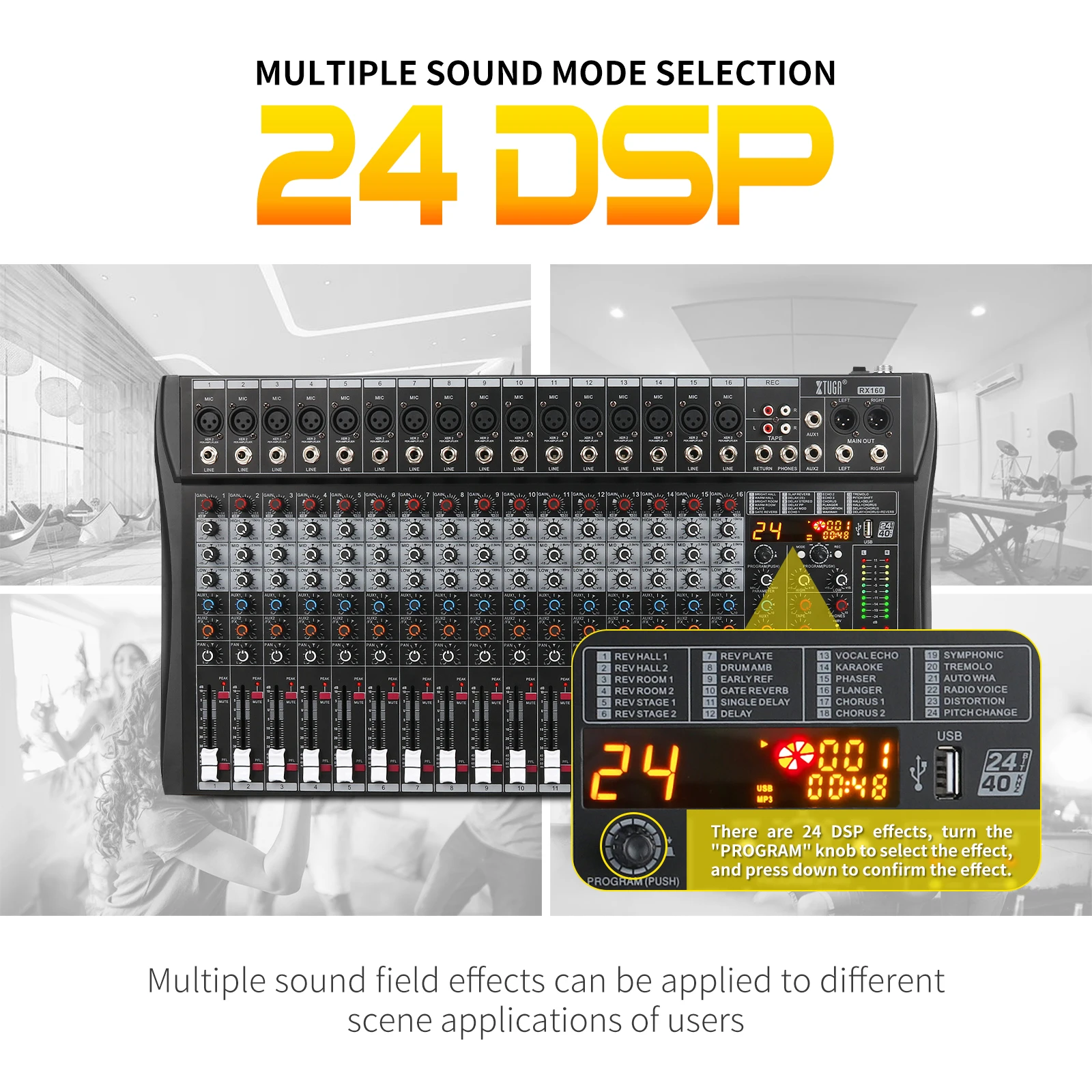 Tlf xtuga 16-канальный профессиональный микшерный пульт - Фотография_6