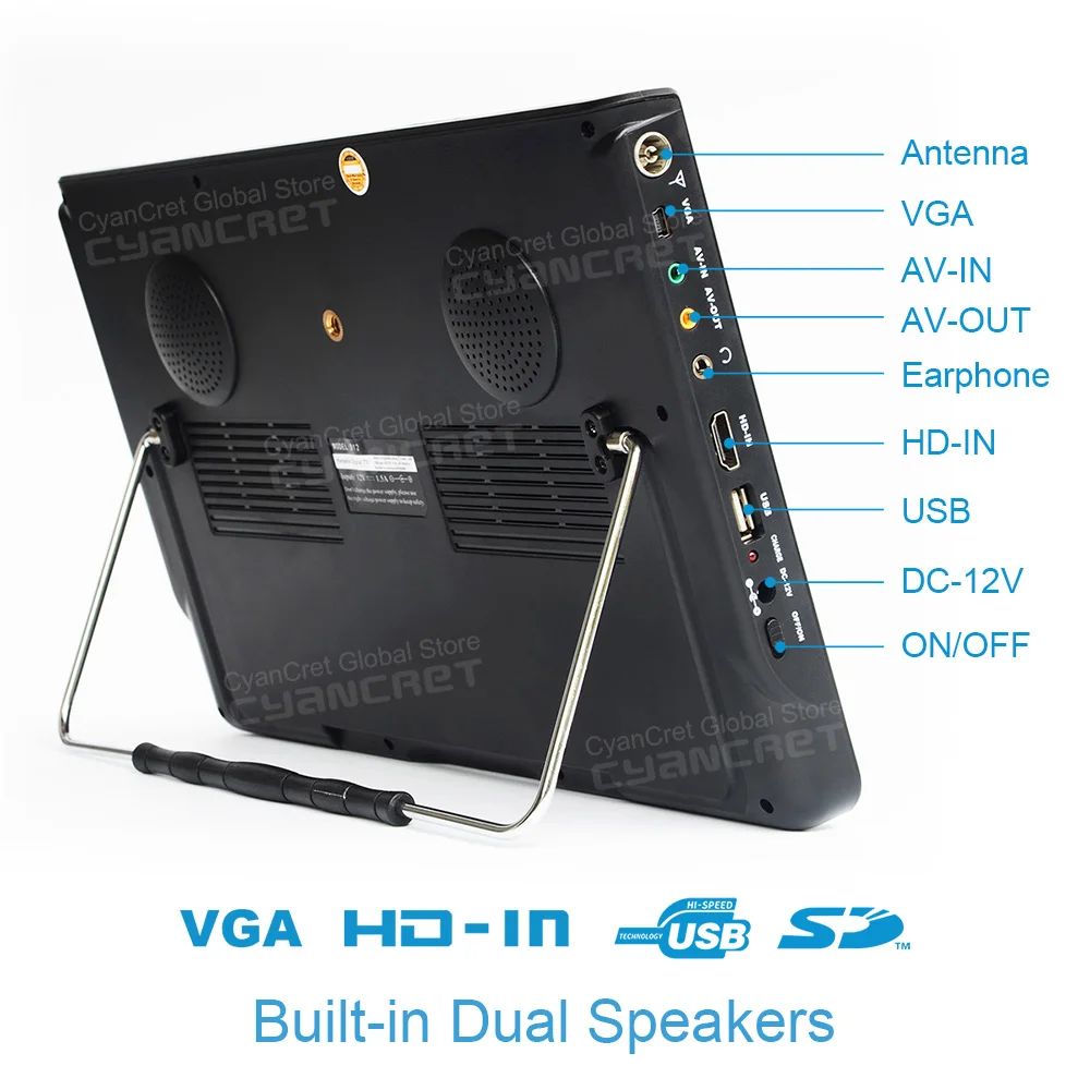 Leadstar d12 12-дюймовый hd портативный - Фотография_3