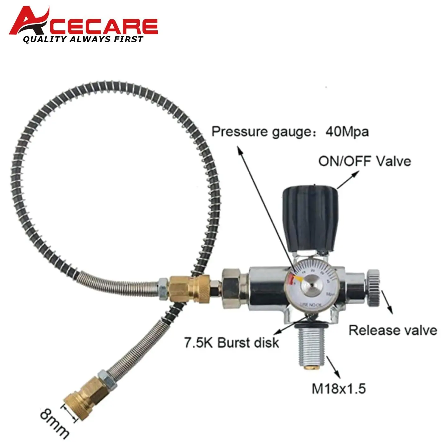Acecare 4500psi 300bar 3l баллон - Фотография_4