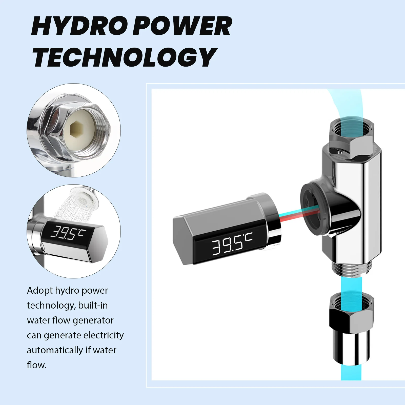 Светодиодный водяной термометр в реальном времени для душа - Фотография_4