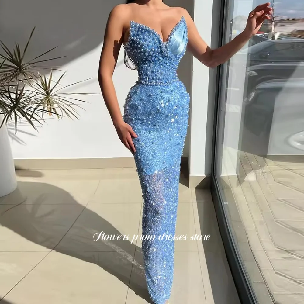 Вечерние платья русалки с цветами для выпускного вечера