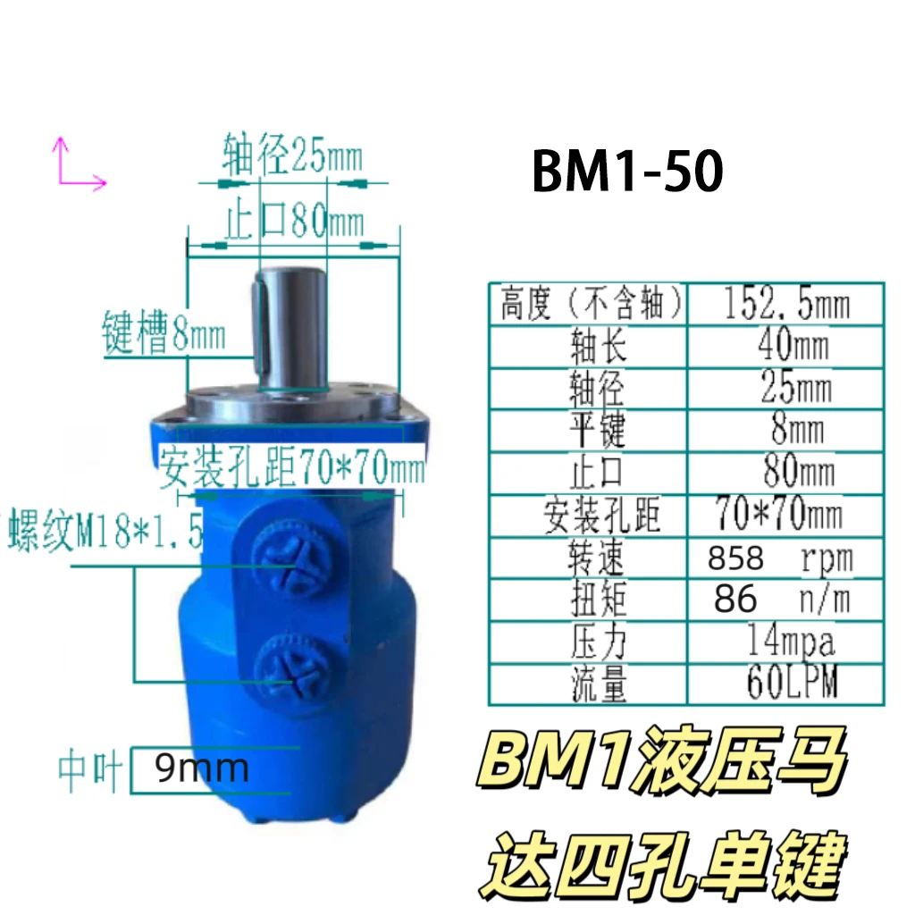 Гидравлический двигатель bm1 50/80/100/125/160/200/250/315/400/500 - Фотография_3