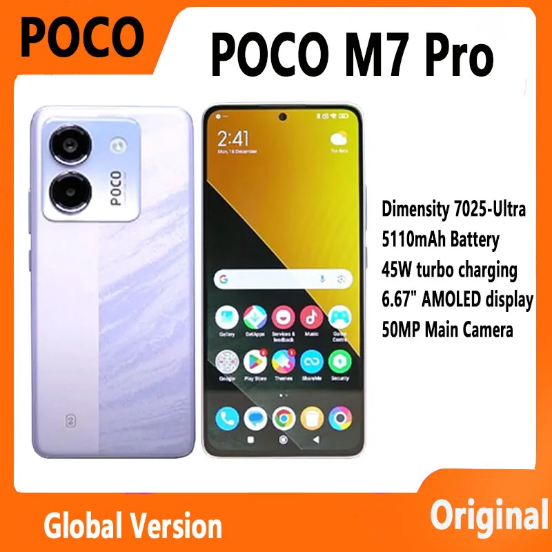 【брендовый +】новейшая глобальная версия poco m7 pro 5g