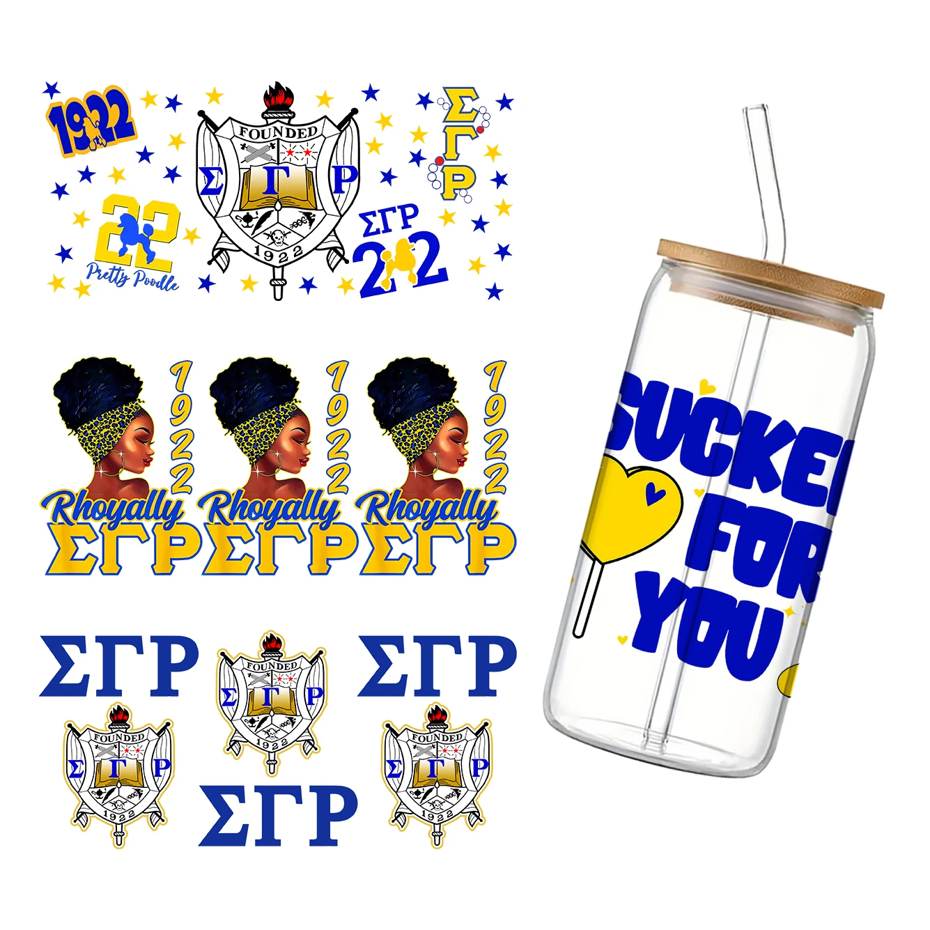 11x24 см sorority mixed sgrho phi