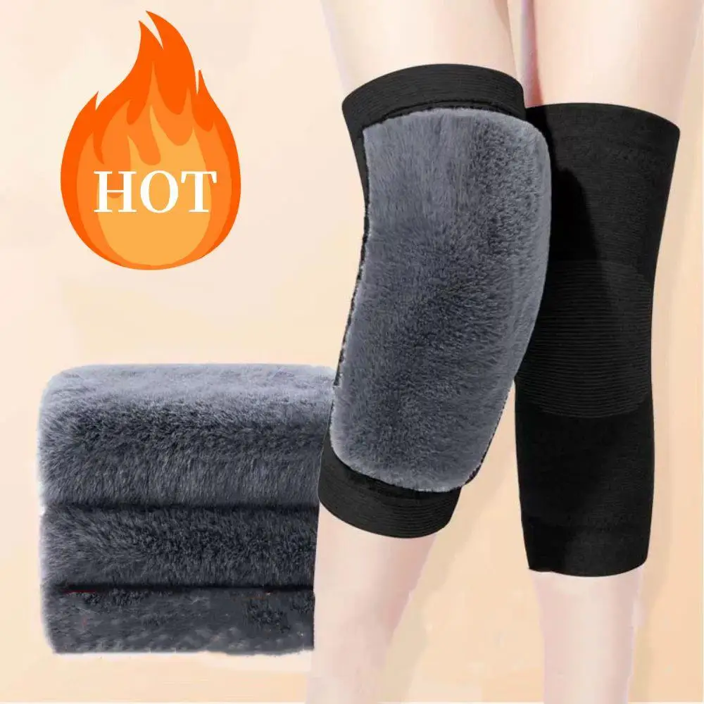 Теплые утолщенные флисовые наколенники для мужчин и женщин - Фотография_2