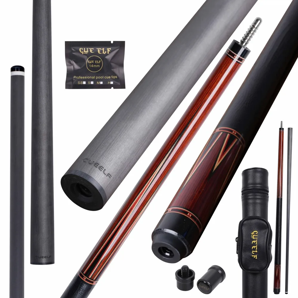 Cueelf cocobolo с кожаной ручкой из черного дерева и ящерицы