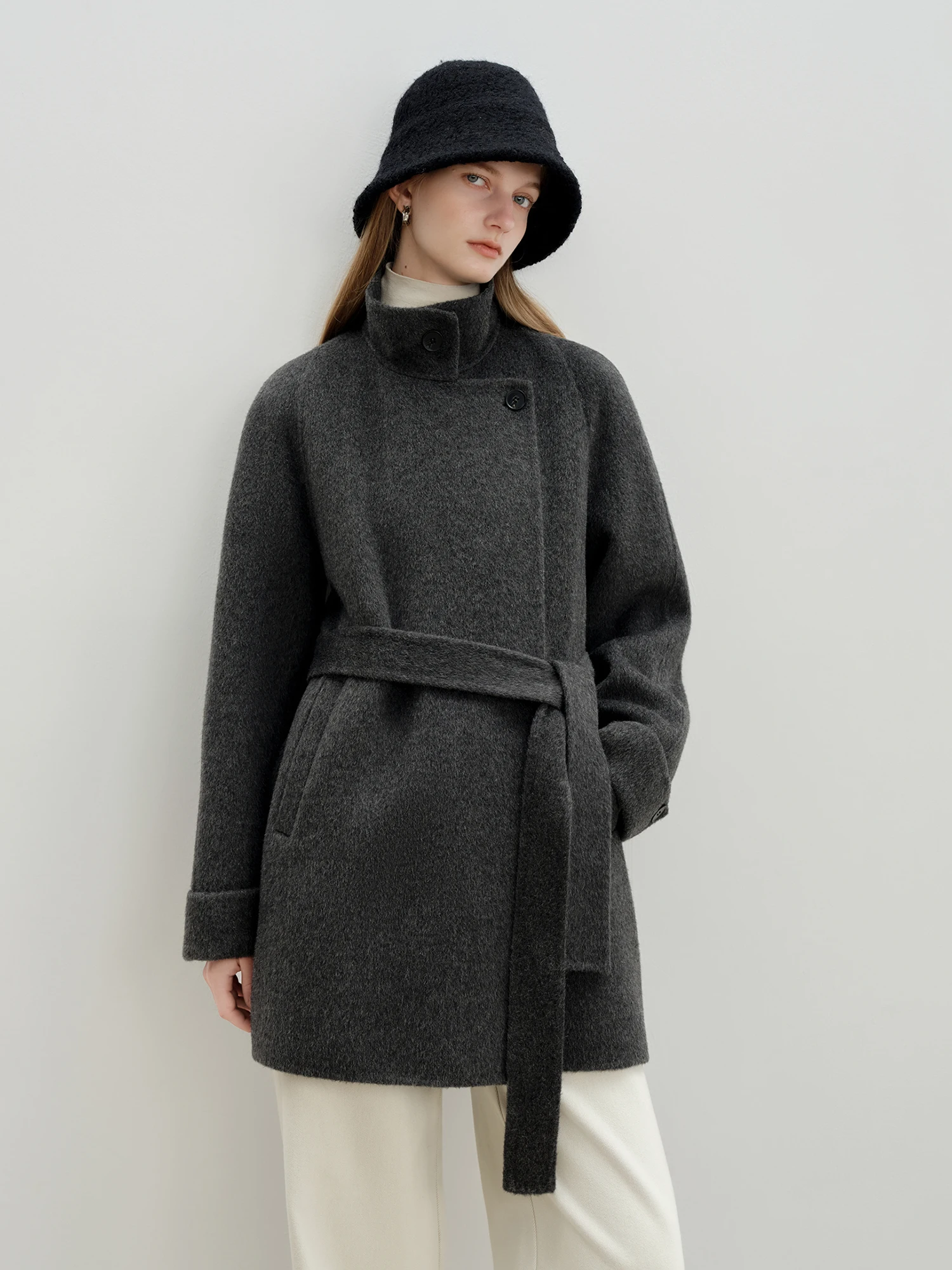 Ziqiao шерстяная однотонная темпераментная - Фотография_3