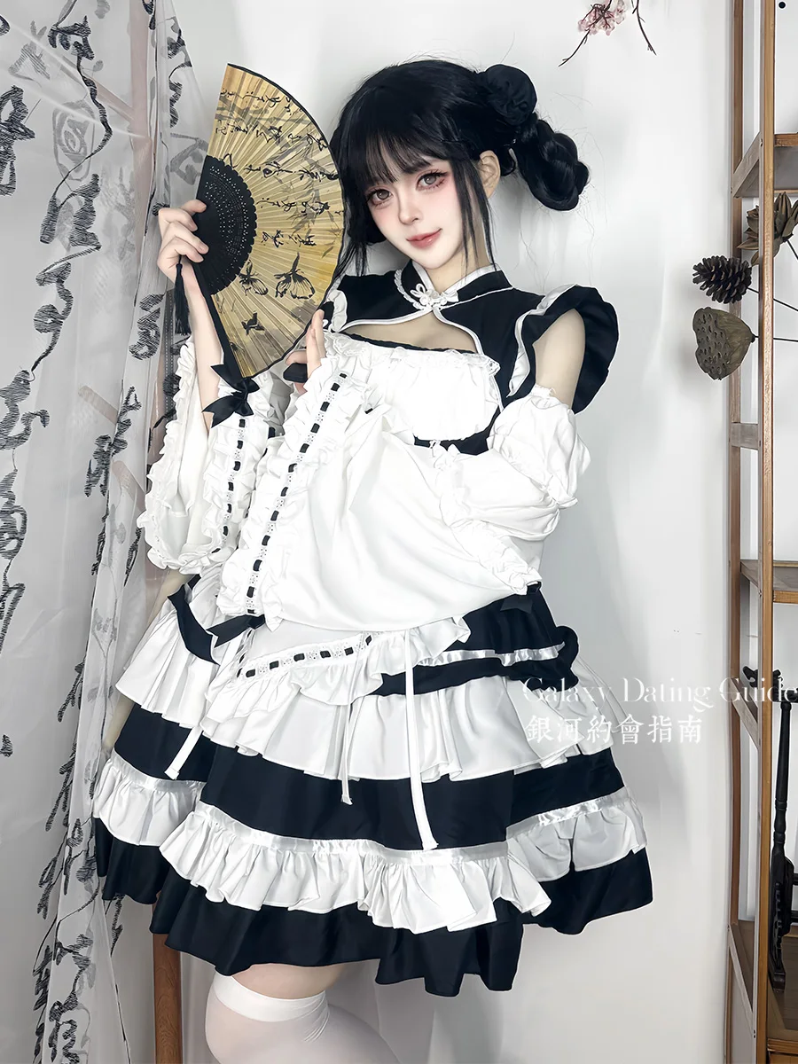 L-5xl, новое китайское платье cheongsam в стиле лолиты - Фотография_5