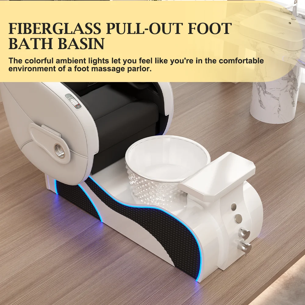 Электрическое кресло для маникюра и педикюра с высокой спинкой - Фотография_6