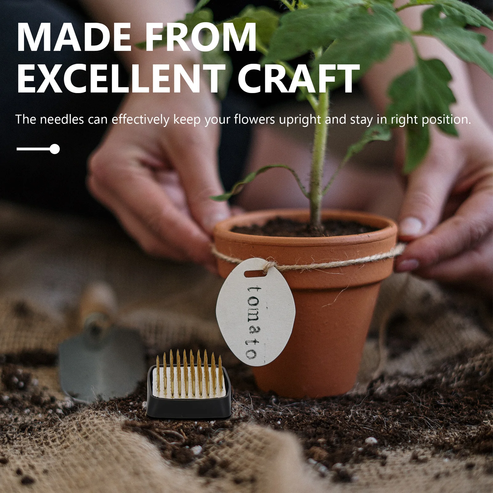 Медный игольчатый держатель для цветочной композиции - Фотография_4