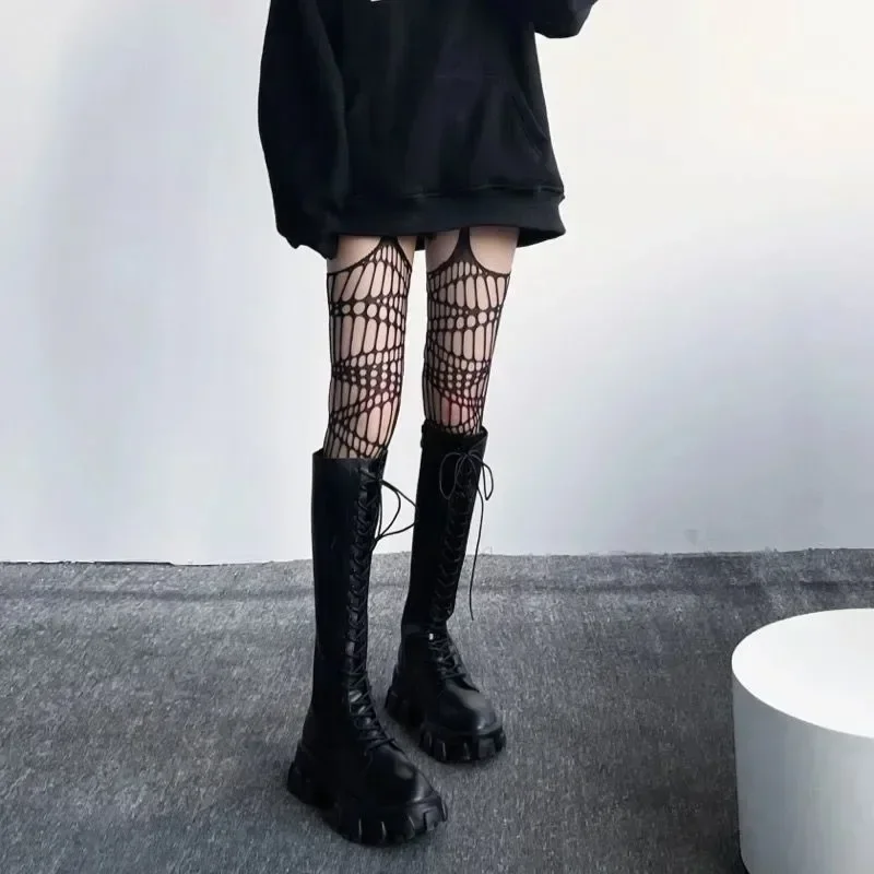 Лолита, готические ажурные чулки для девочек - Фотография_6