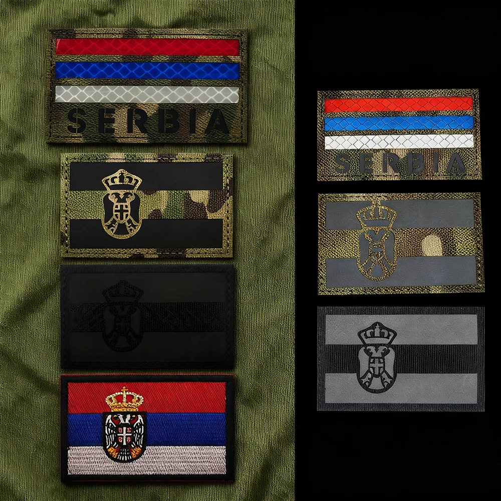 Флаг сербии, вышитые нашивки