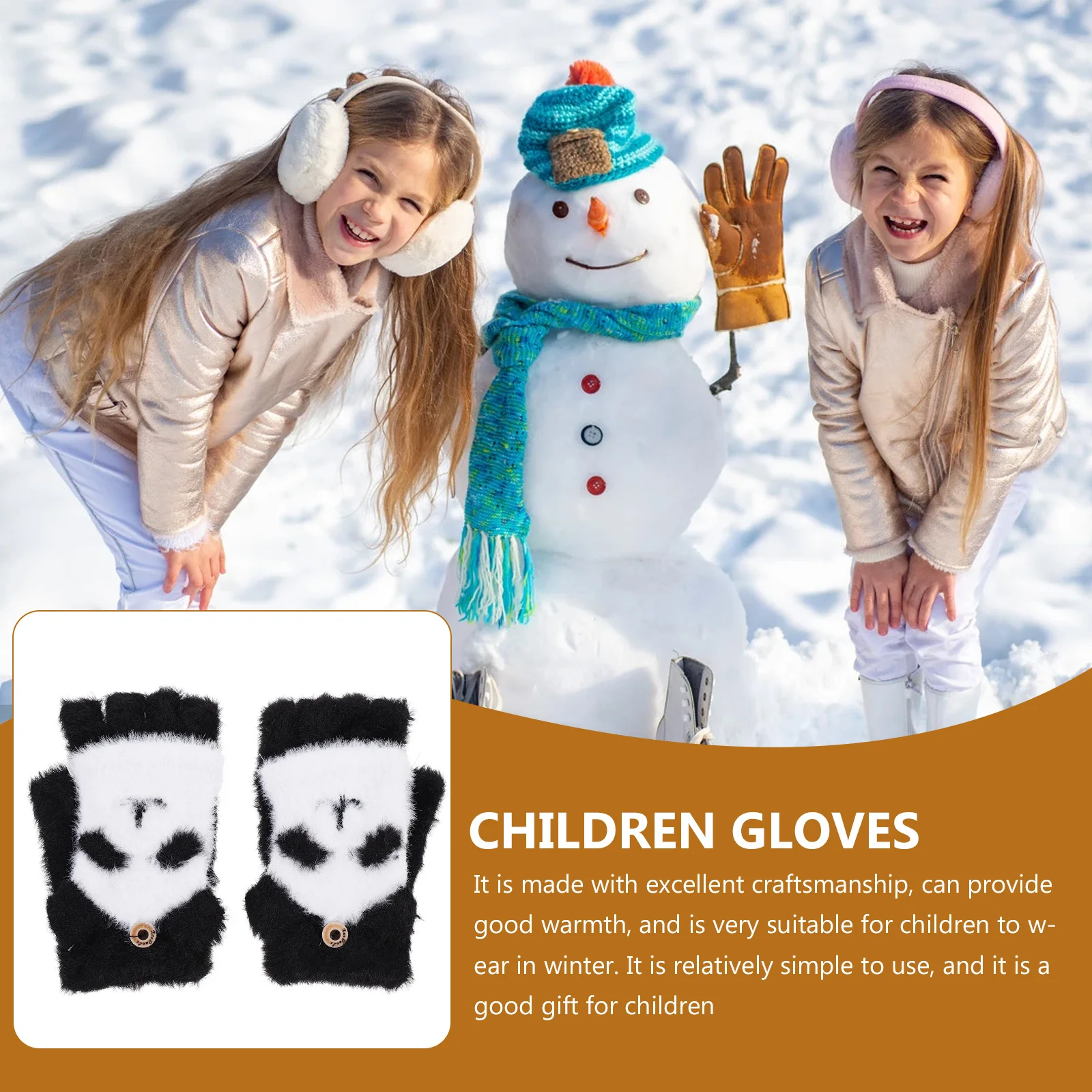 1 пара перчаток с половиной пальца для детей - Фотография_4